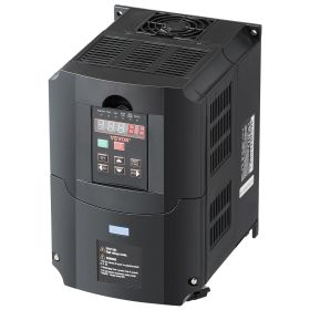 VEVOR VFD 10HP, 7.5KW, 35A, 1 or 3 Phase 220V Input to 3 Phase 220V Output Variable Frequency Drive, 40-60Hz Input
