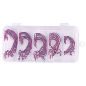 Outdoor Fishing Cranked Stripers Hook Set (Accessory Type: Fishing Hooks, Color: Red)